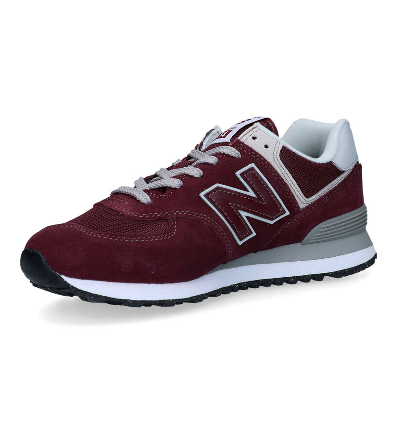 New Balance ML 574 Baskets en Bordeaux pour hommes (327266) - pour semelles orthopédiques