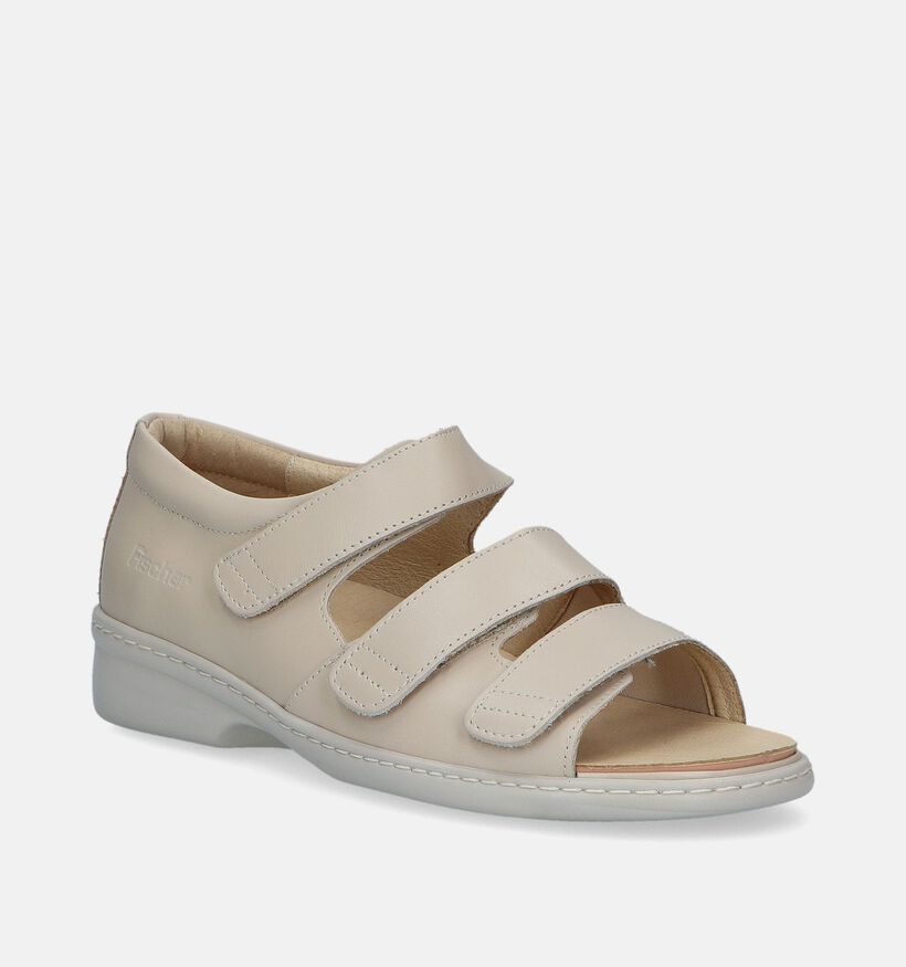 Fischer Beige Comfortschoenen voor dames (347137) - geschikt voor steunzolen
