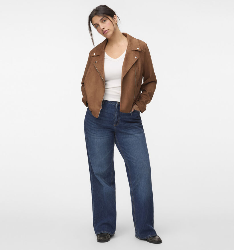 Vero Moda Curve Jose Manteau court en Cognac pour femmes (378139)