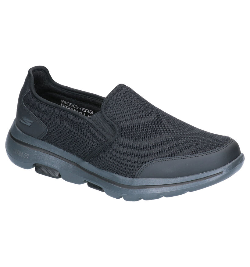 Skechers Go Walk 5 Baskets slip-on en Noir en textile (272829)