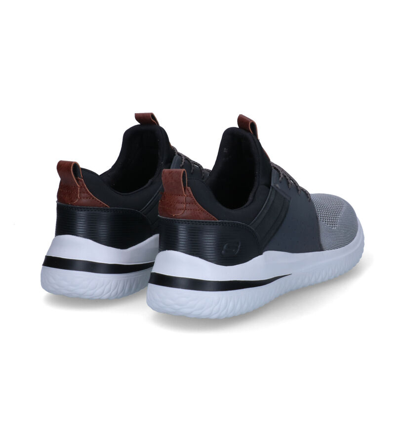 Skechers Delson Baskets slip-on en Kaki pour hommes (318132) - pour semelles orthopédiques