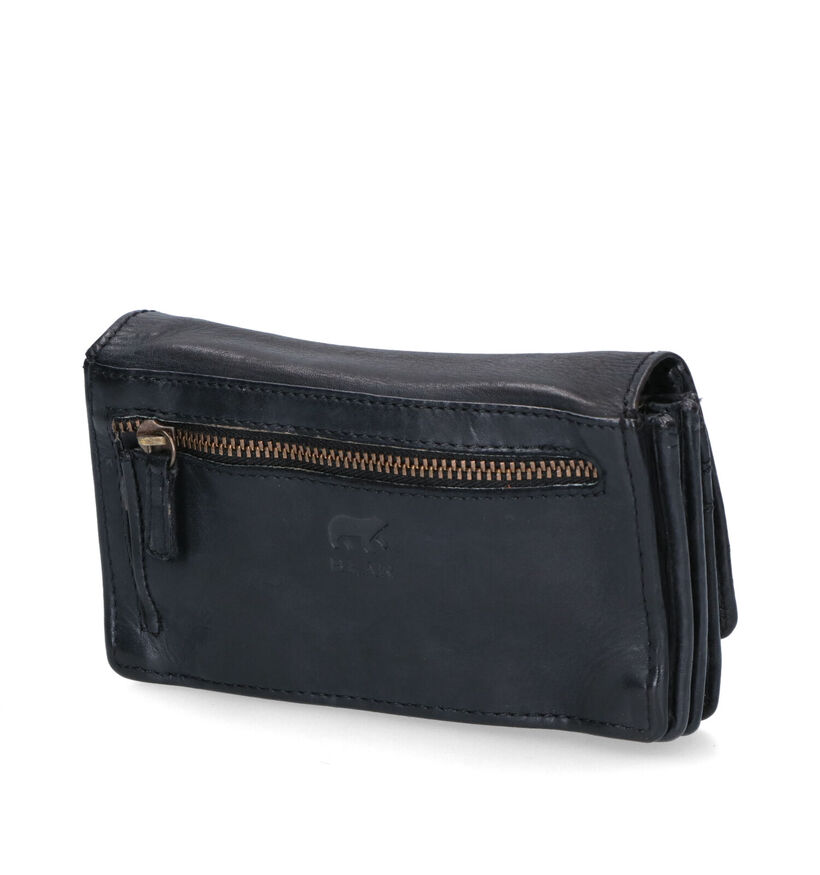 Bear Design Zwarte Overslagportemonnee voor dames (358894)