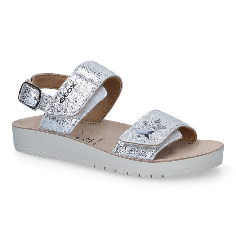 Geox Costarei Sandales en Argent en simili cuir (310999)