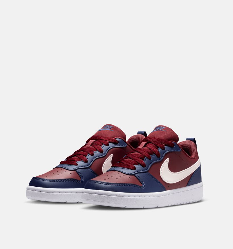 Nike Court Borough Baskets en Rouge/Bleu pour filles, garçons (359835) - pour semelles orthopédiques