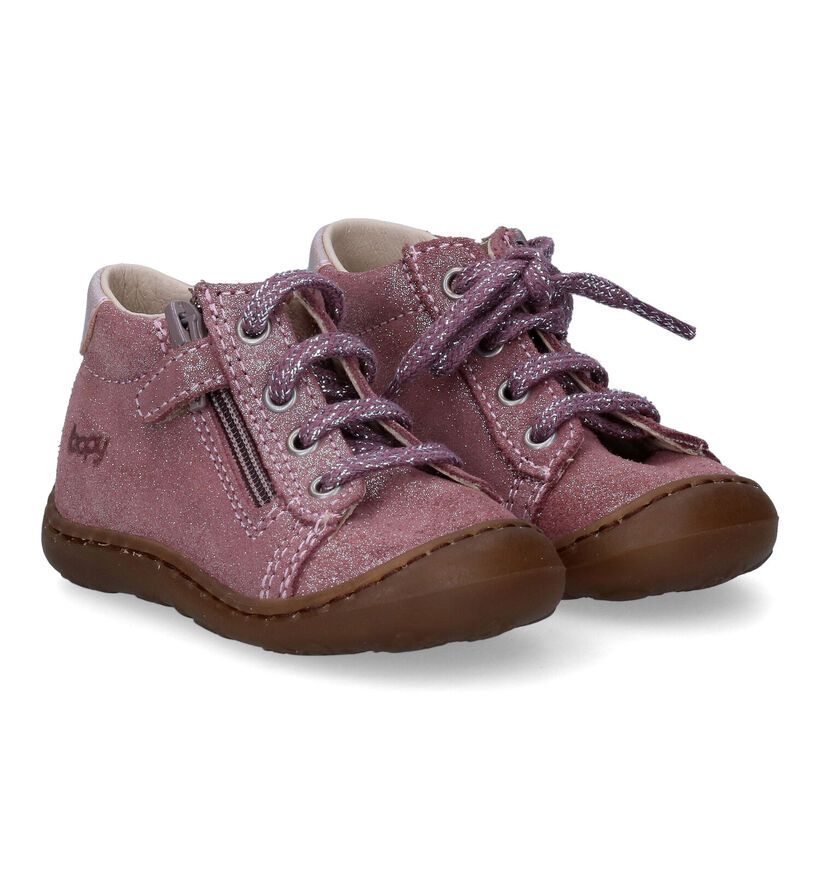 Bopy Jejoco Roze Babyschoentjes in nubuck (314756)