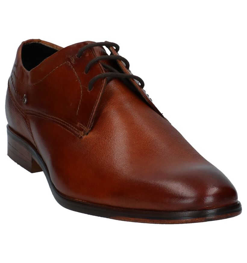 Geklede Veterschoen Bugatti Cognac, , pdp