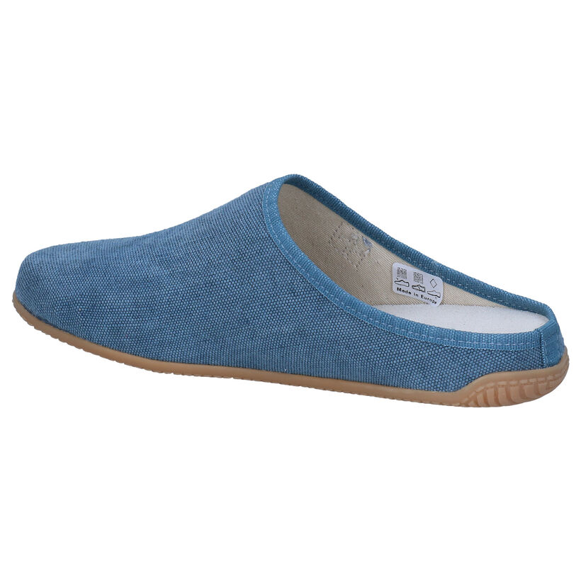 Living Kitzbühel Blauwe Pantoffels voor dames (325779) - geschikt voor steunzolen