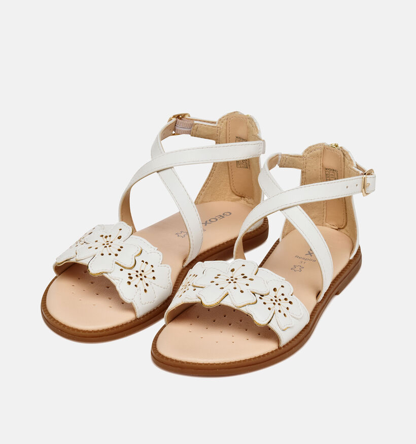 Geox J Karly Sandales en Blanc pour filles (368853)
