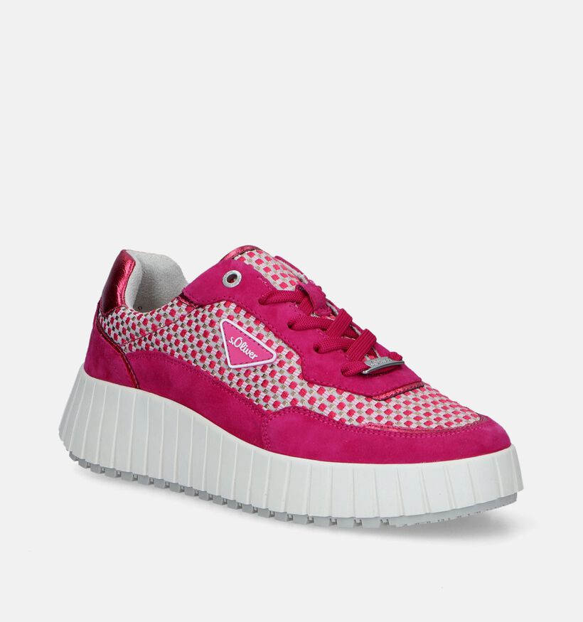 s.Oliver Fuchsia Sneakers voor dames (337118) - geschikt voor steunzolen