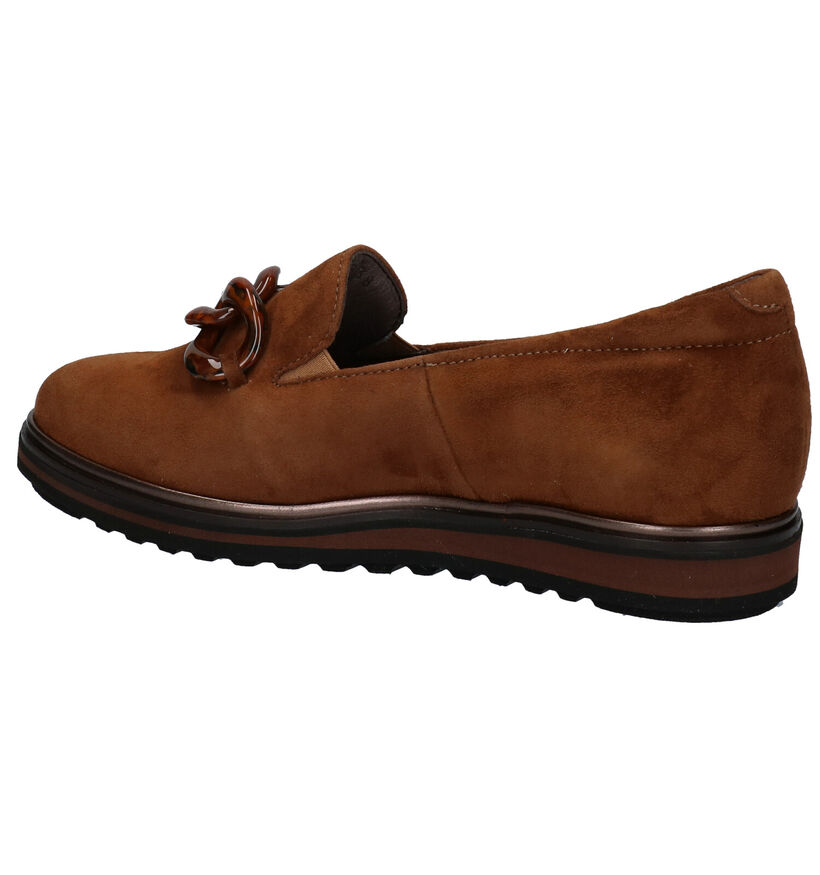 Softwaves Loafers en Cognac en daim (281981)