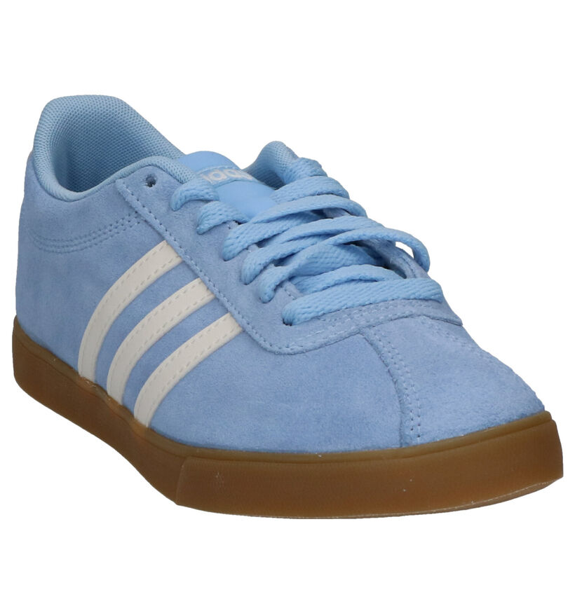 adidas Courtset Baskets en Gris en cuir (276455)