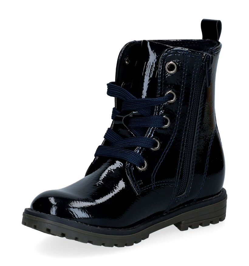 Milo & Mila Blauwe Boots in kunstleer (297192)