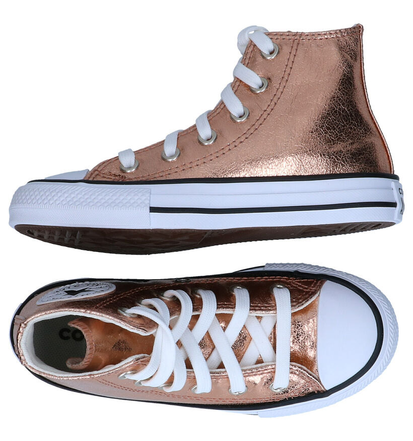 Converse Chuck Taylor All Star Roze Sneakers in kunstleer (286163)