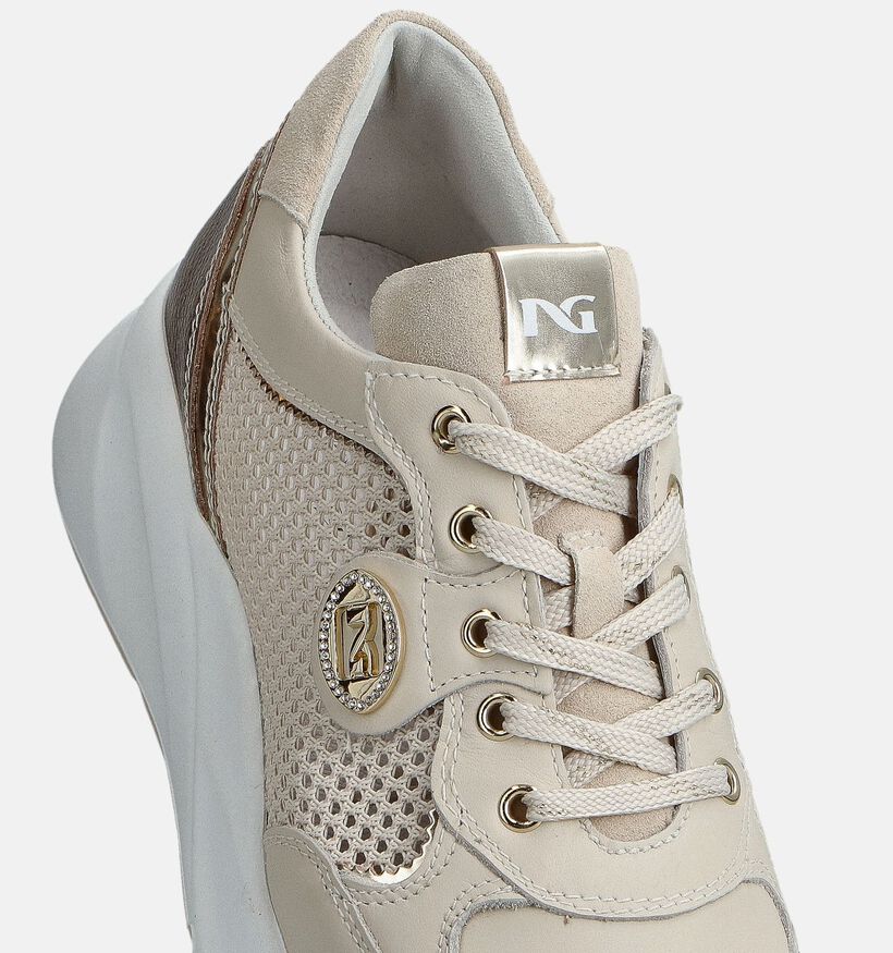 NeroGiardini Baskets habill&eacute;es en Beige pour femmes (369077) - pour semelles orthop&eacute;diques