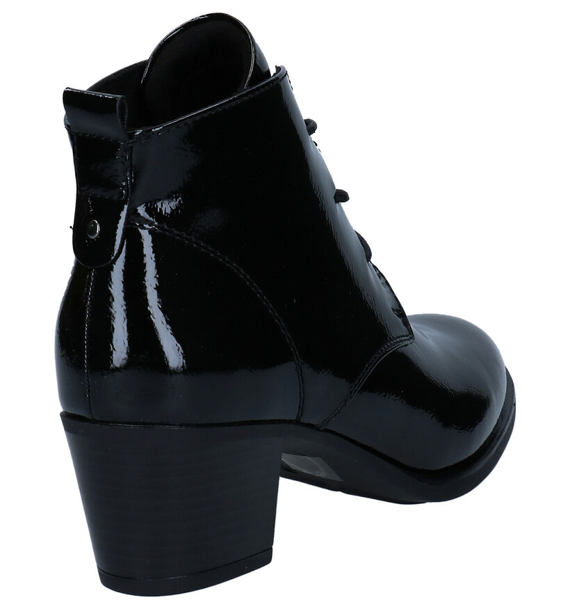 Youh! Bottines à lacets en Noir en simili cuir (281608)