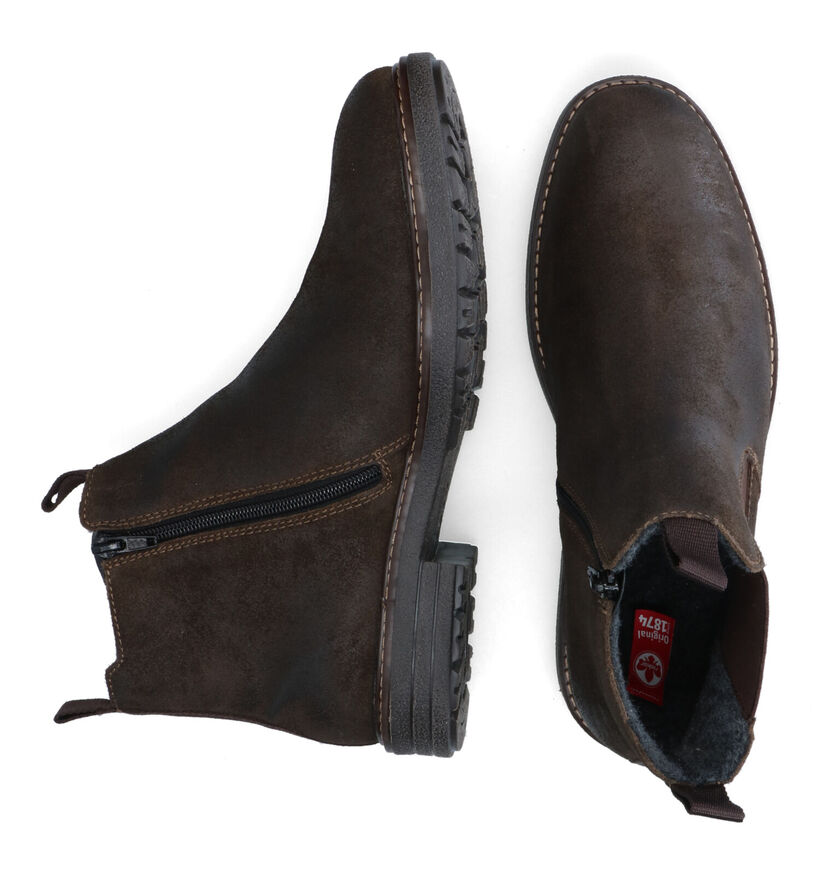 Rieker Bottines Chelsea en Brun foncé en nubuck (315592)