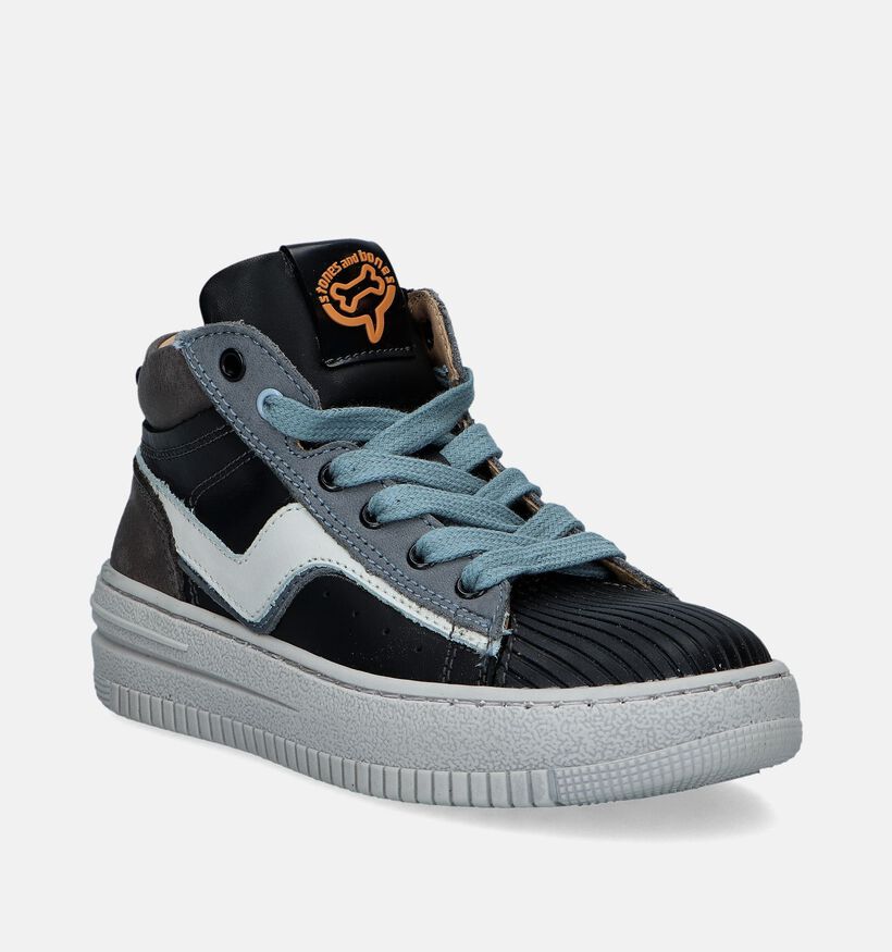 STONES and BONES Movie Bottines en Noir pour garçons (349163) - pour semelles orthopédiques