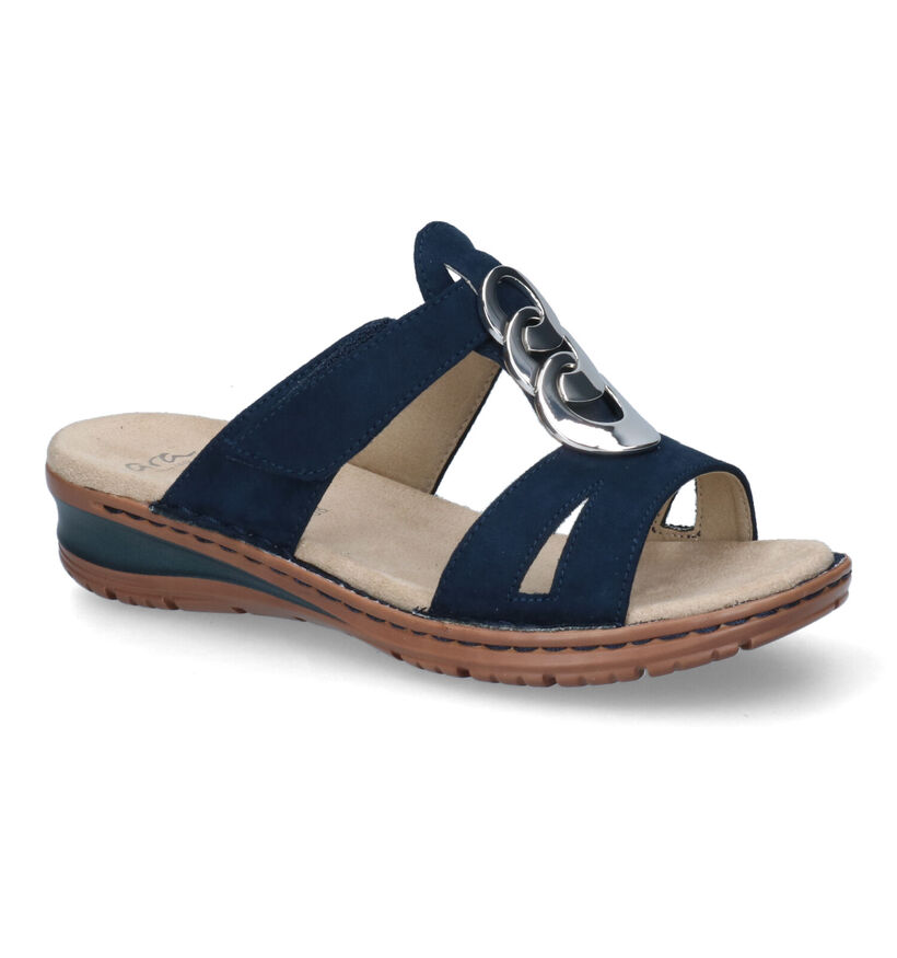 Ara Hawaii Nu-pieds en Bleu en textile (307695)