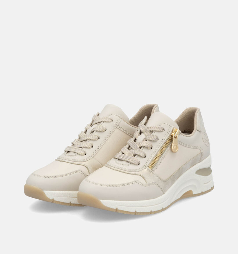 Rieker Gouden Sneakers voor dames (351236) - geschikt voor steunzolen