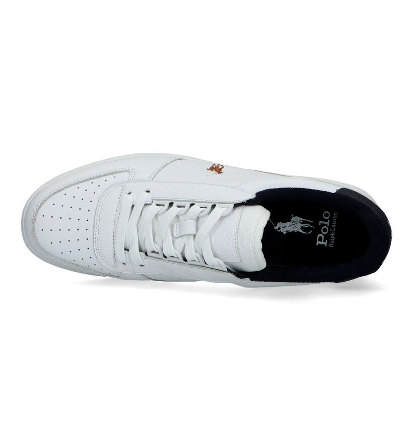 Polo Ralph Lauren Polo Court Witte Veterschoenen voor heren (320285) - geschikt voor steunzolen