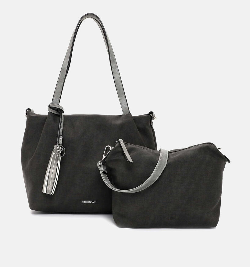 Emily & Noah Elke Blauwe Shopper tas met rits voor dames (340657)