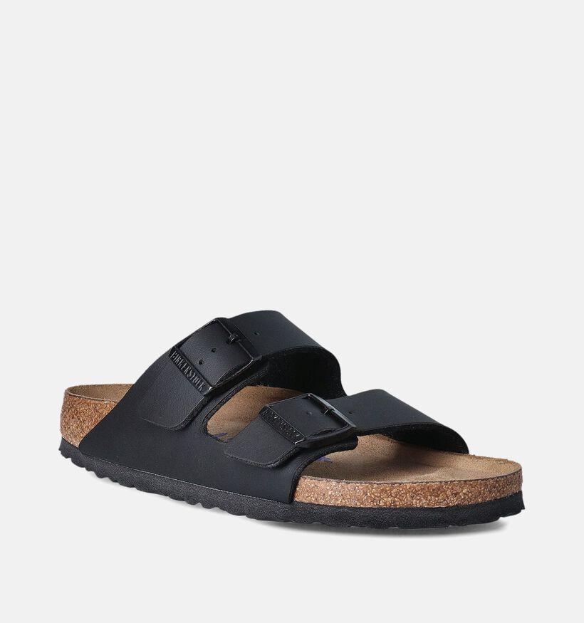 Birkenstock Arizona Soft Footbed Zwarte Slippers voor dames (350915)