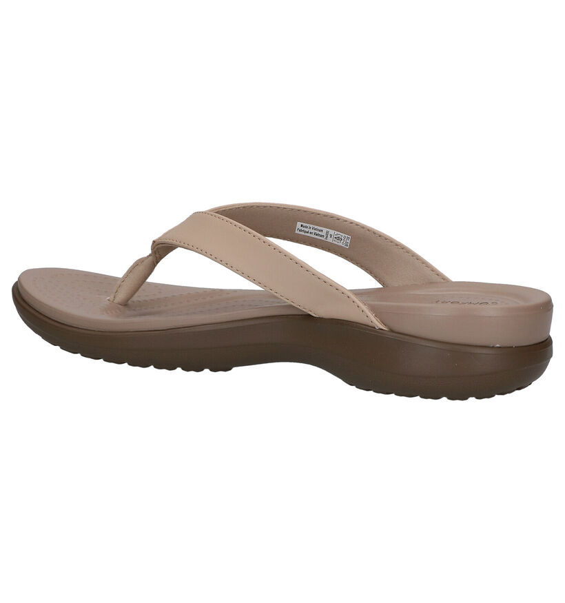 Crocs Capri Beige Teenslippers in kunststof (270767)