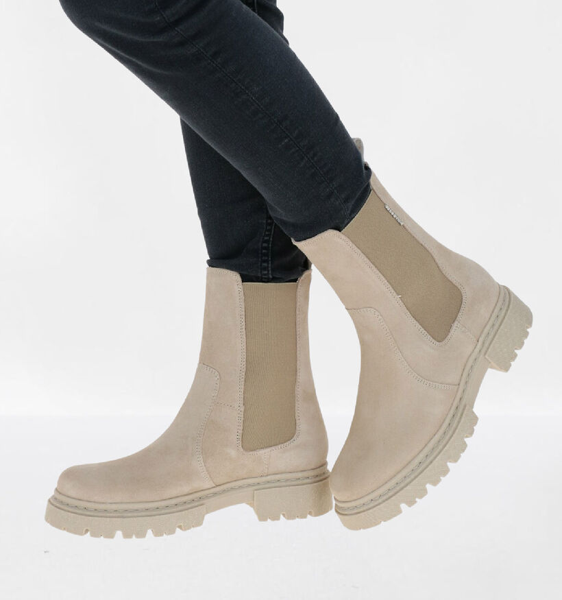 Bullboxer Bottines Chelsea en Beige clair en nubuck (292716)