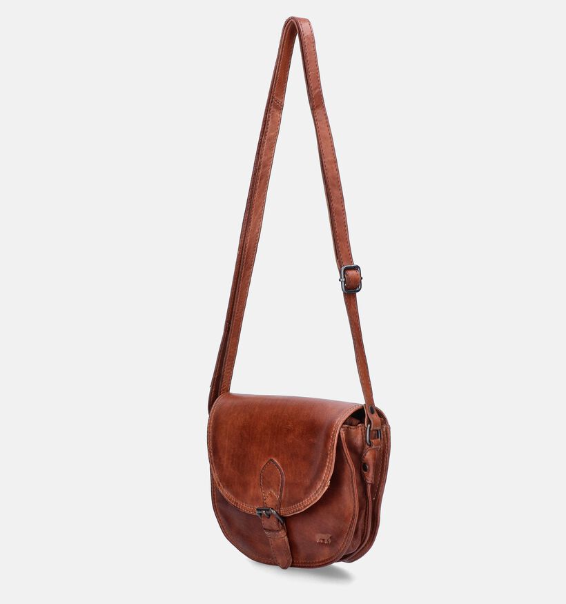 Bear Design Sac port&eacute; crois&eacute; en Cognac pour femmes (375789)
