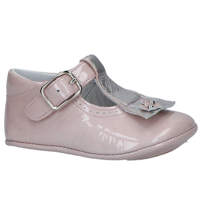 Beberlis Chaussons pour bébé en Rose clair en verni (245708)