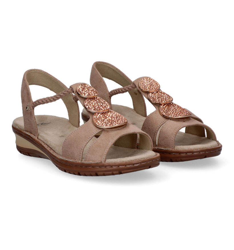 Ara Hawaii Sandales en Rosé en textile (307688)