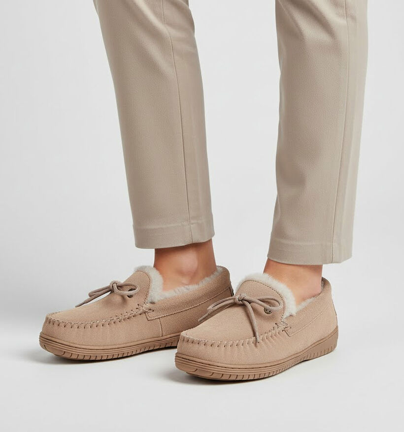 Warmbat Koala Pantoufles en Taupe Warmbat Koala Pantoufles en Taupe pour femmes (362526)