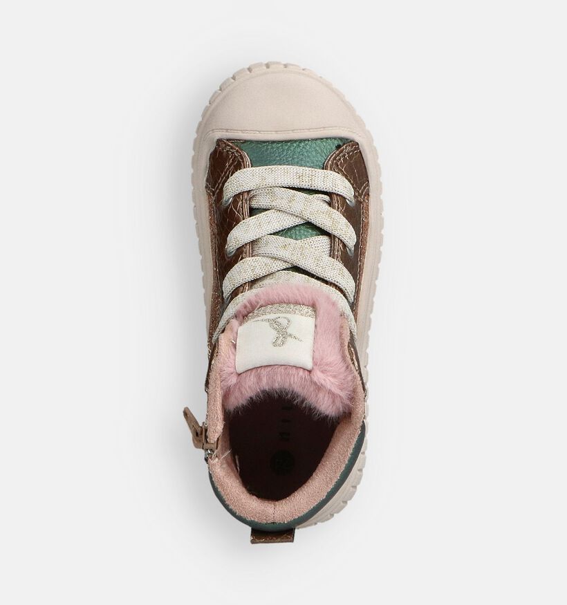Milo & Mila Gouden Veterboots voor meisjes (362935) - geschikt voor steunzolen
