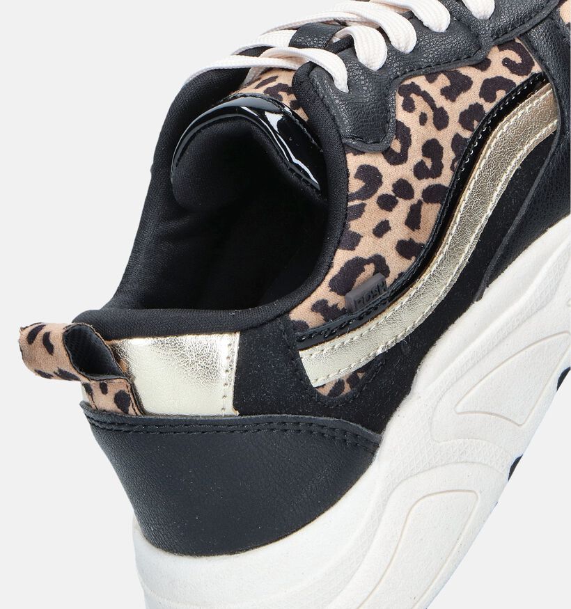 Posh by Poelman Baskets casual en Noir pour femmes (354047) - pour semelles orthopédiques