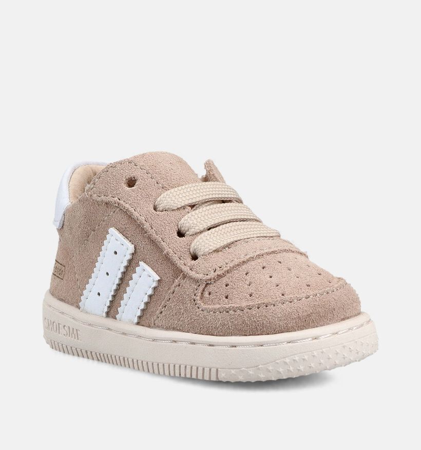 Shoesme Beige Babysneakers voor meisjes, jongens (372142) - geschikt voor steunzolen