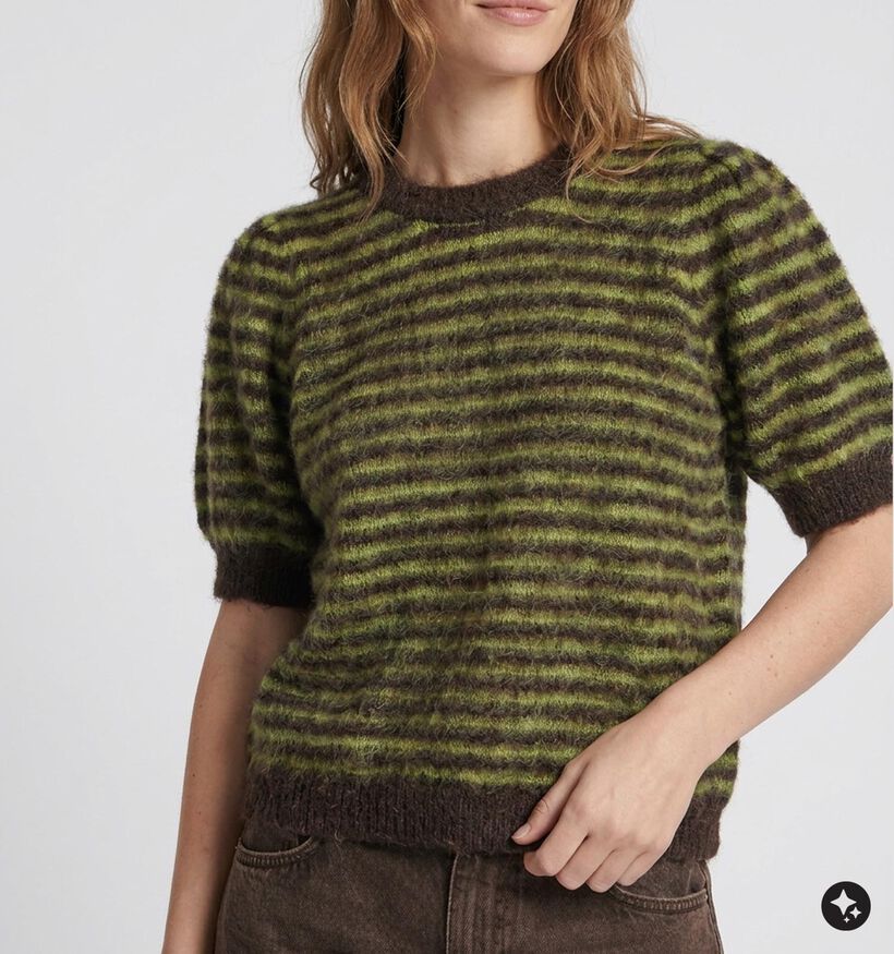Pieces Ada Groene/Zwarte Trui voor dames (382089)