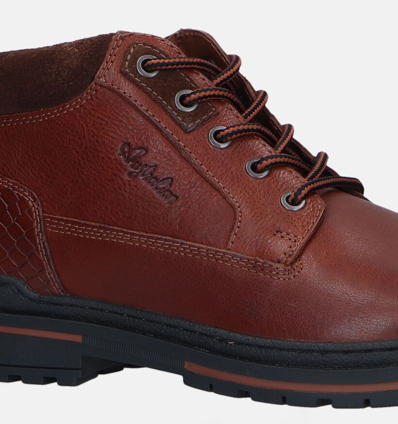 Australian Middelburg Bottines en Cognac pour hommes (329958) - pour semelles orthopédiques