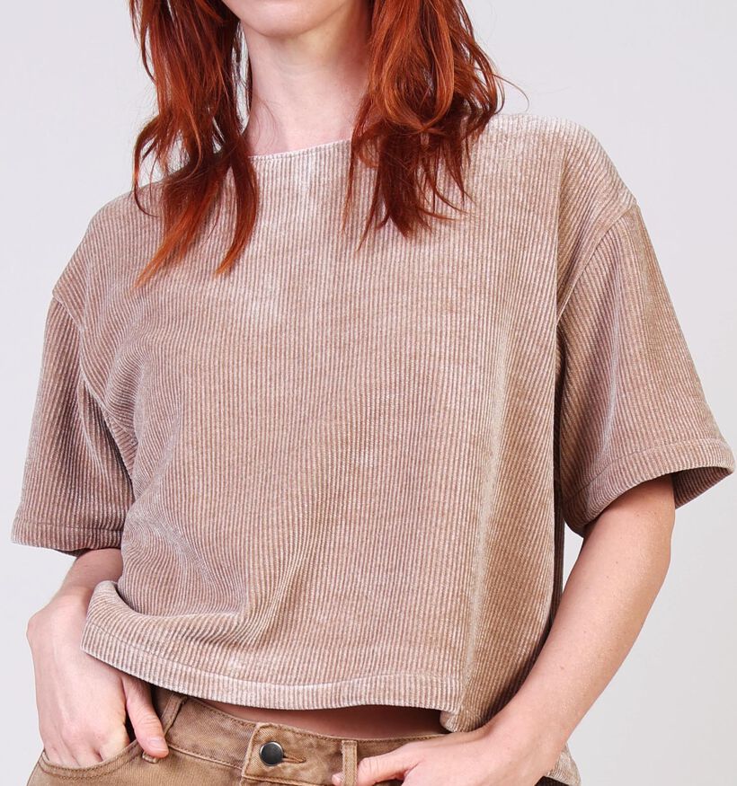 Rue Mazarine Softly Lichtbruine T-shirt voor dames (365513)