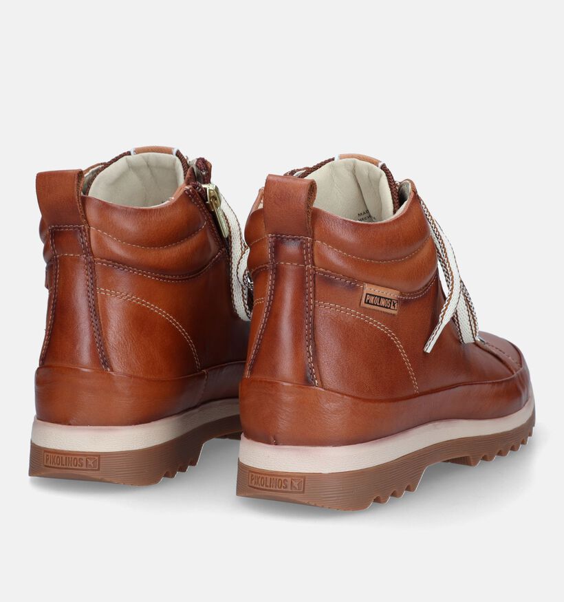 Pikolinos Cognac Veterboots voor dames (337116) - geschikt voor steunzolen