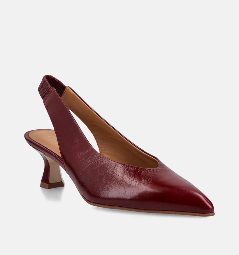 Pedro Miralles Escarpins slingback en Bordeaux pour femmes (373641)