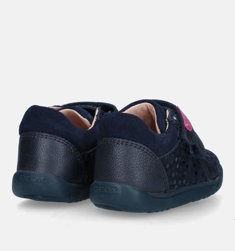 Geox Macchia Blauwe Babyschoentjes voor meisjes (330097) - geschikt voor steunzolen