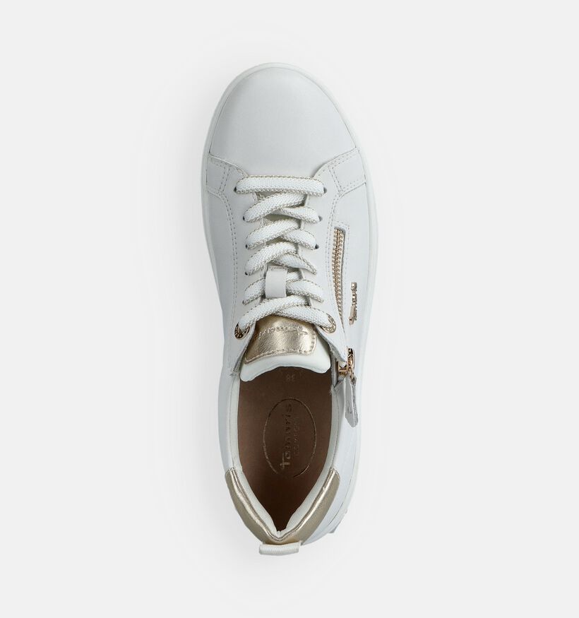 Tamaris Comfort Witte/Gouden Sneakers voor dames (367818) - geschikt voor steunzolen