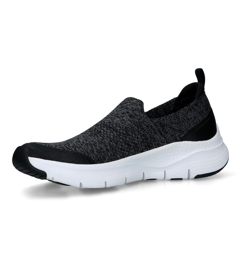 Skechers Arch Fit Baskets Slip-on en Noir pour femmes (321360) - pour semelles orthopédiques