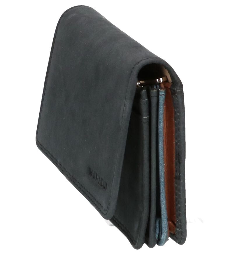 Zwarte Overslagportemonnee Burkely J Waxy Wallet in nubuck (222056)