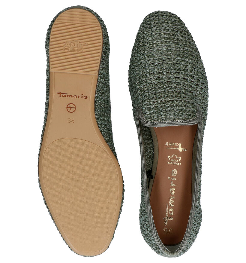 Tamaris Touch it Groene Loafers in stof (292215)