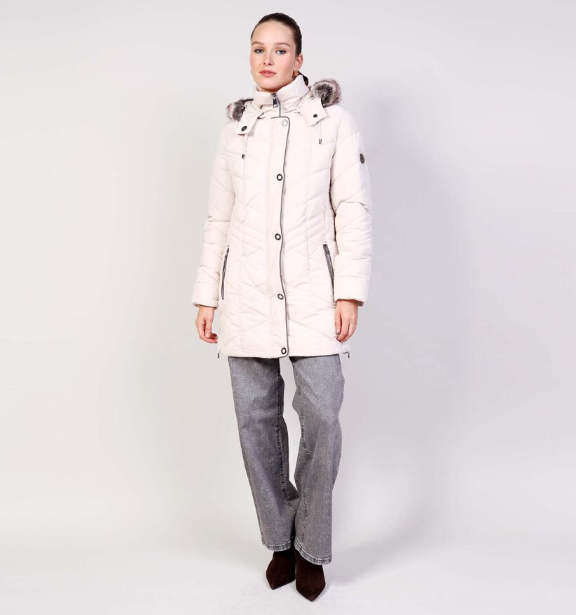 Barbara Lebek Lichtbeige Halflange Jas voor dames (362843)