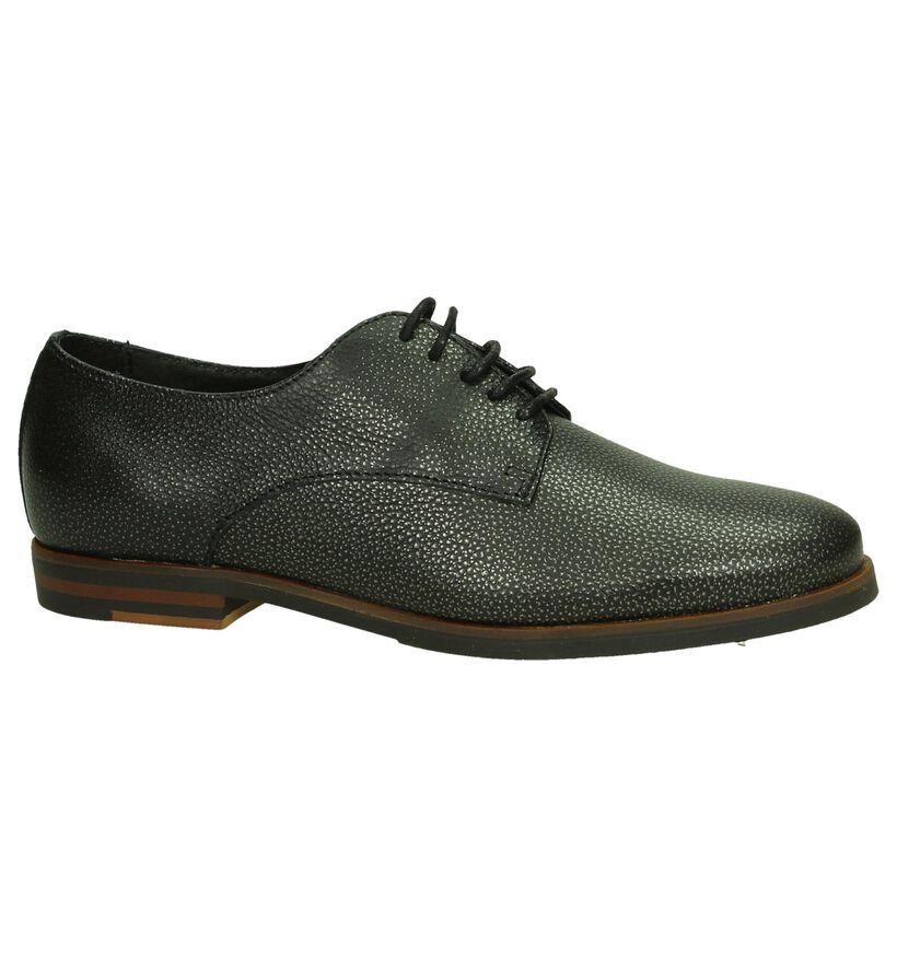Via Roma Chaussures à lacets en Gris foncé en cuir (206142)