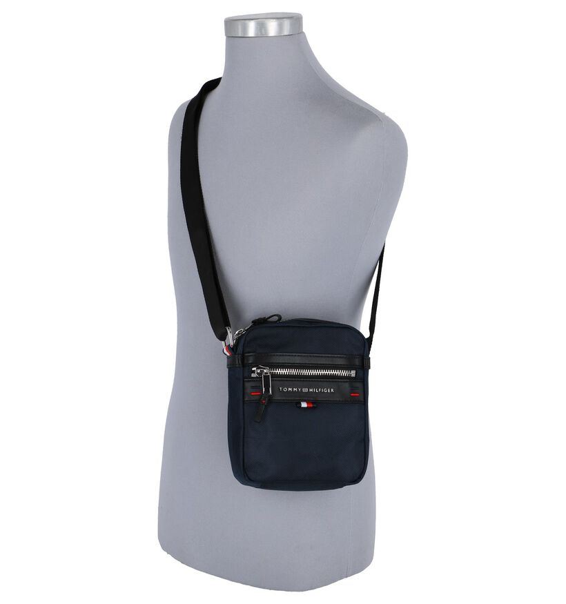 Donkerblauwe Crossbody Tas Tommy Hilfiger in stof (241886)