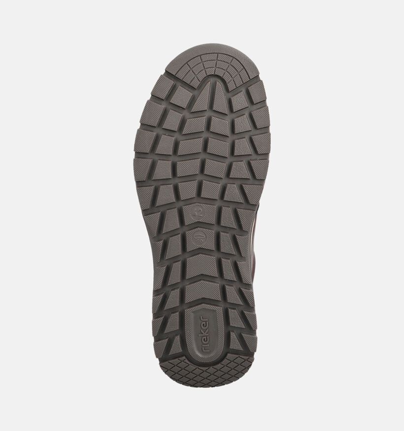 Rieker Donkerbruine Sneakers met Veter en Rits voor heren (376517) - geschikt voor steunzolen