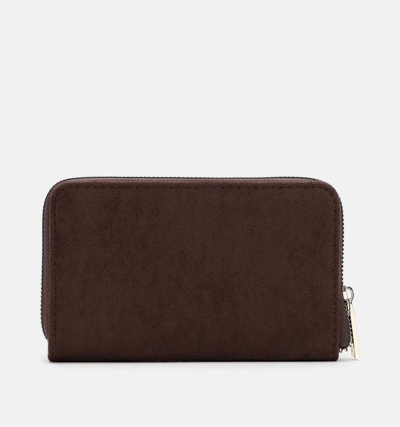 Tamaris Marina Suede Porte-monnaie zipp&eacute; en Brun fonc&eacute; pour femmes (378803)